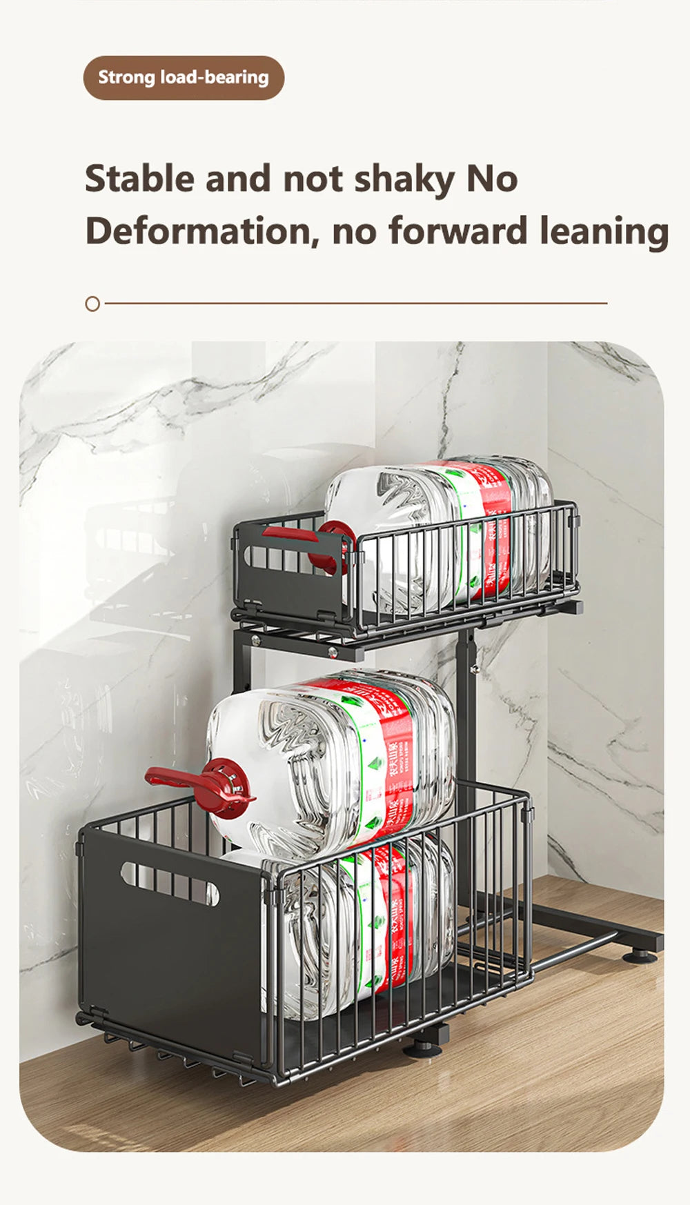 2-Tier Pull-Out Cabinet Organiser