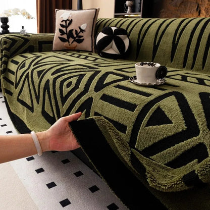 Fluffy Fleece Bohemian Sofa Throw