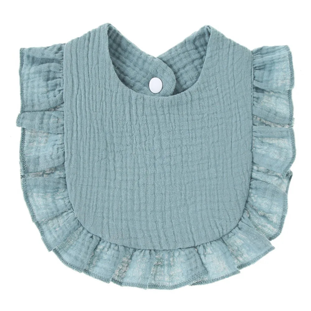 Muslin Baby Bib (6–36 Months) – For Drooling & Feeding – Ultra Soft Absorbent Cotton Bib for Babies & Toddlers with Snap Closure