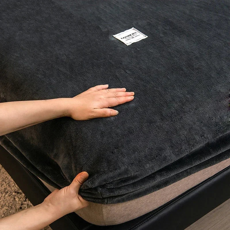 Fluffy Coral Fleece Fitted Sheet