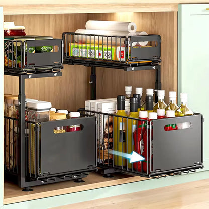 2-Tier Pull-Out Cabinet Organiser