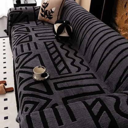 Fluffy Fleece Bohemian Sofa Throw
