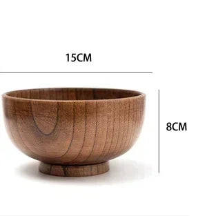 Japanese Wooden Soup & Serving Bowl