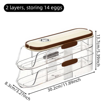 Auto-Rolling Fridge Egg Storage Rack