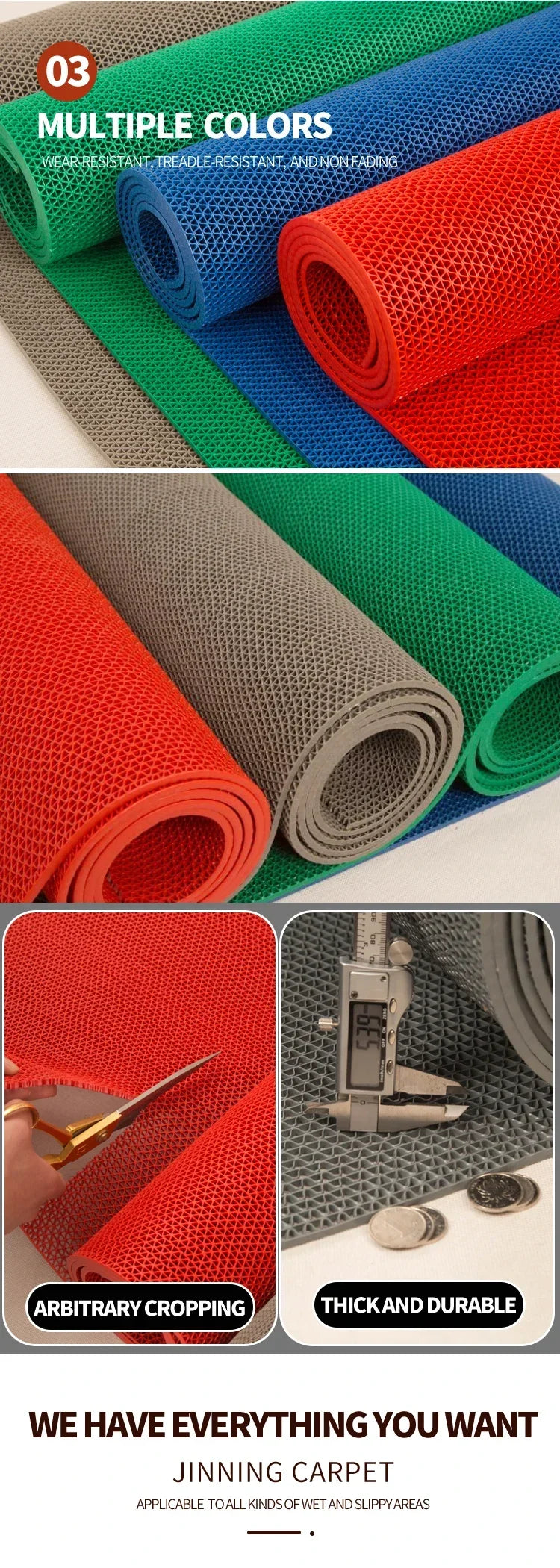 Waterproof PVC Non-Slip Floor Mat