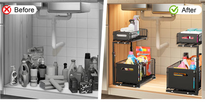 2-Tier Pull-Out Cabinet Organiser