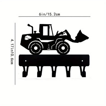 Racing Car Metal Wall Art with Key Hooks