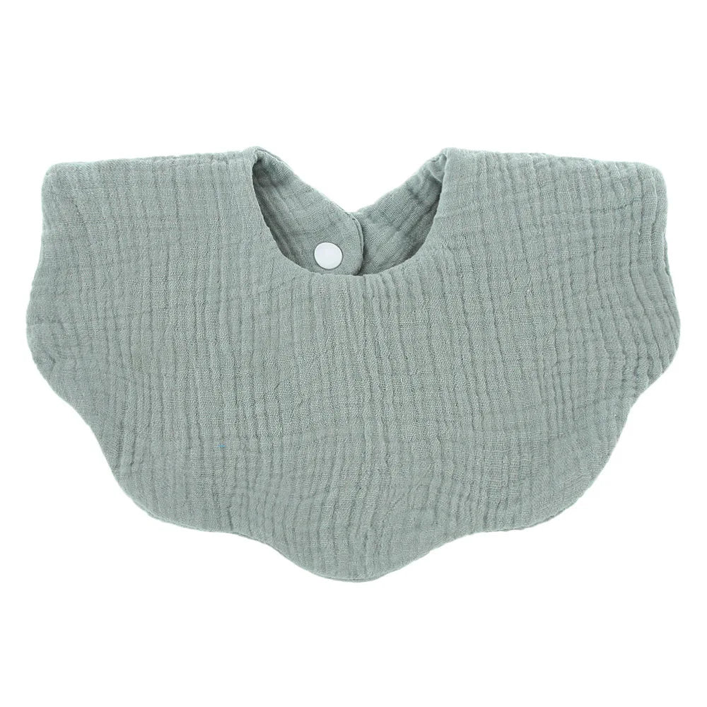 Muslin Baby Bib (6–36 Months) – For Drooling & Feeding – Ultra Soft Absorbent Cotton Bib for Babies & Toddlers with Snap Closure