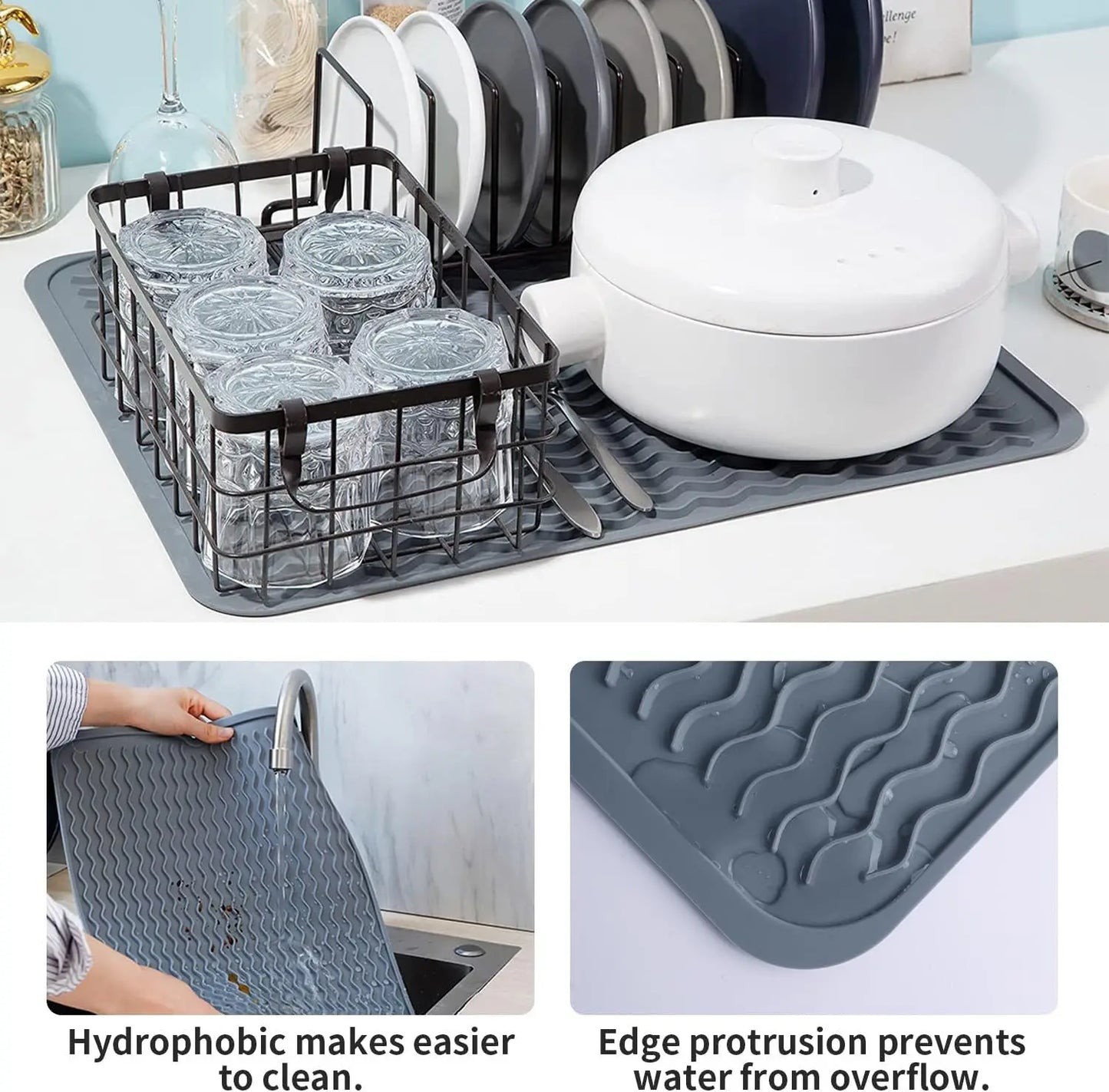 Extra-Large Silicone Dish Drying Mat