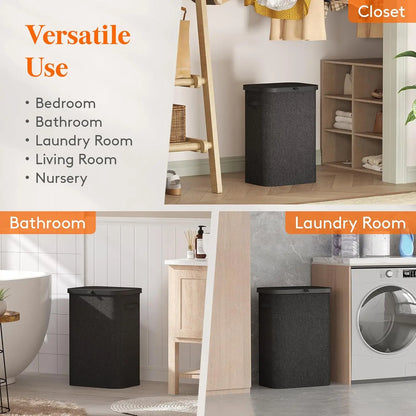 Wheeled Laundry Hamper with Lid