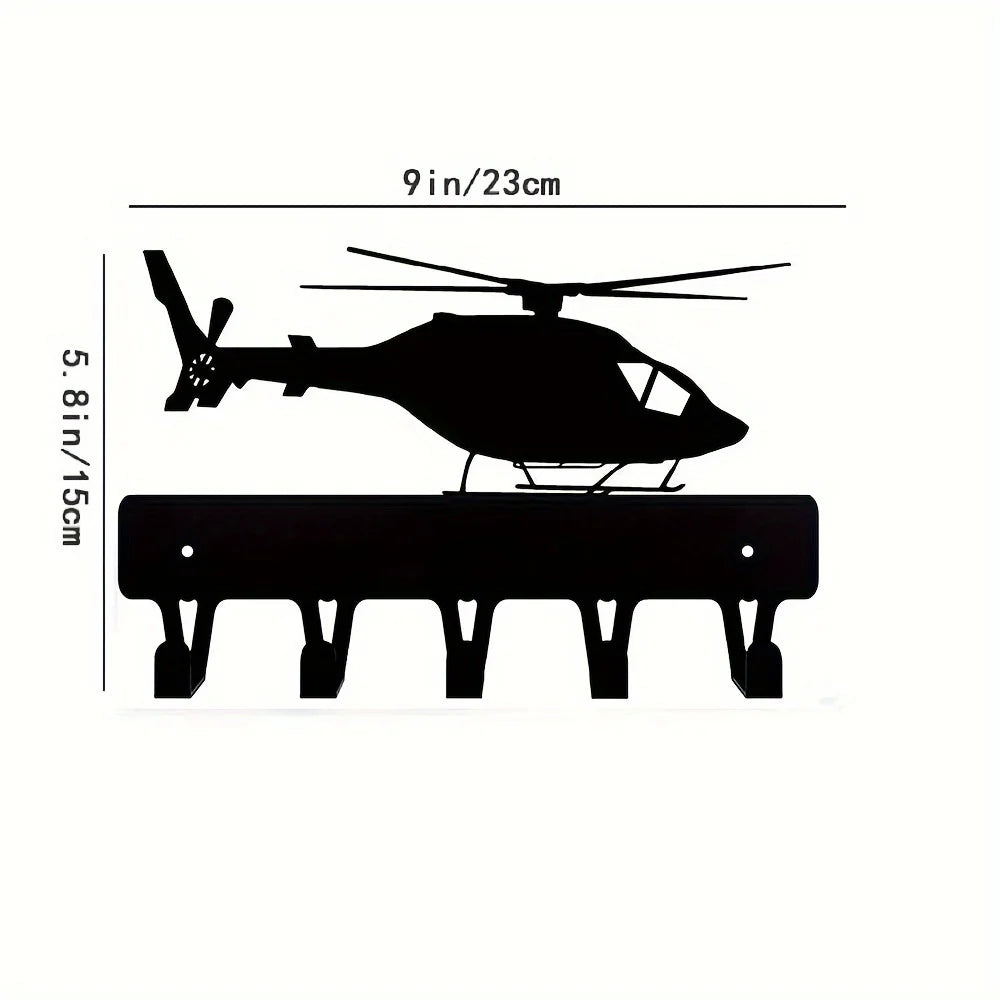 Racing Car Metal Wall Art with Key Hooks