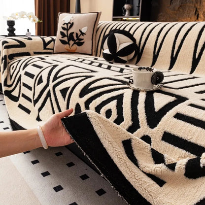 Fluffy Fleece Bohemian Sofa Throw