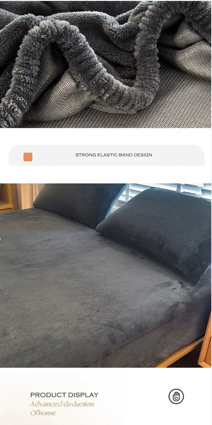 Fluffy Coral Fleece Fitted Sheet
