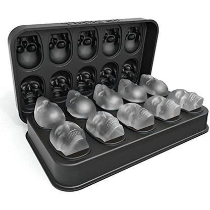 Skull Ice Cube Tray Mould - 10 Cavity