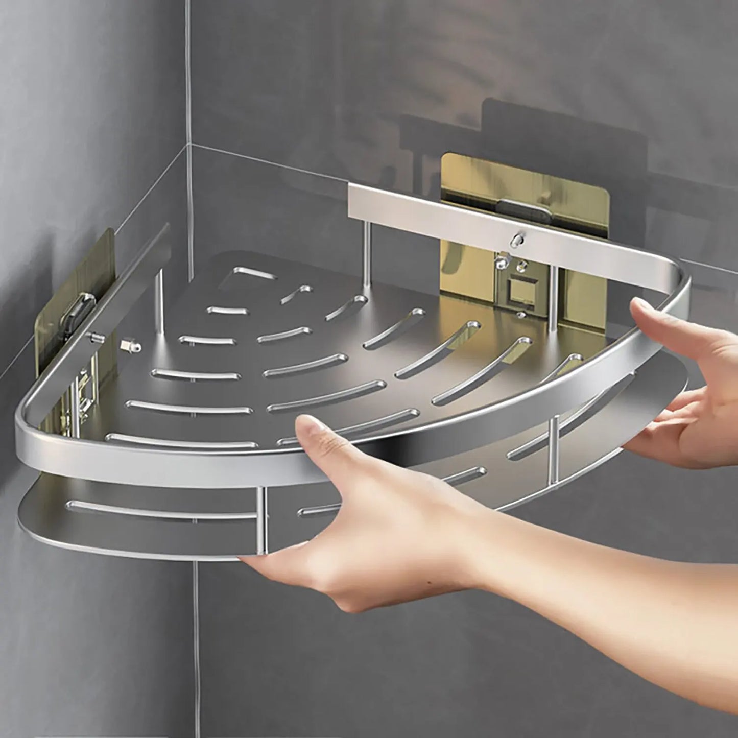 Wall-Mounted Diamond Shower Rack