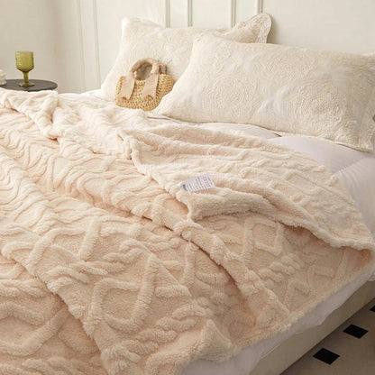 Lightweight Coral Fleece Throw Blanket