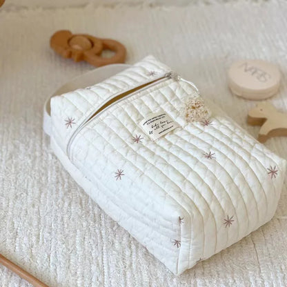 Quilted Baby Diaper Caddy Organiser