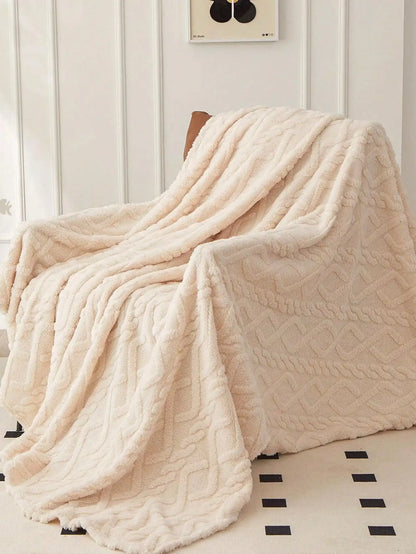 Lightweight Coral Fleece Throw Blanket