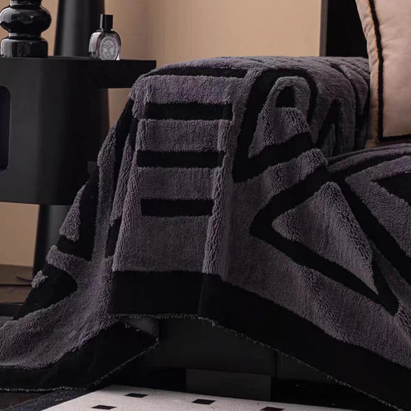 Fluffy Fleece Bohemian Sofa Throw