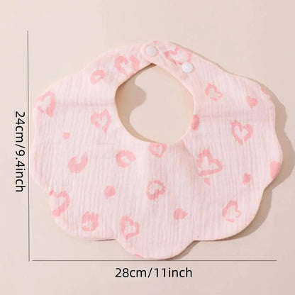 Muslin Baby Bib (6–36 Months) – For Drooling & Feeding – Ultra Soft Absorbent Cotton Bib for Babies & Toddlers with Snap Closure