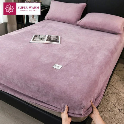 Fluffy Coral Fleece Fitted Sheet