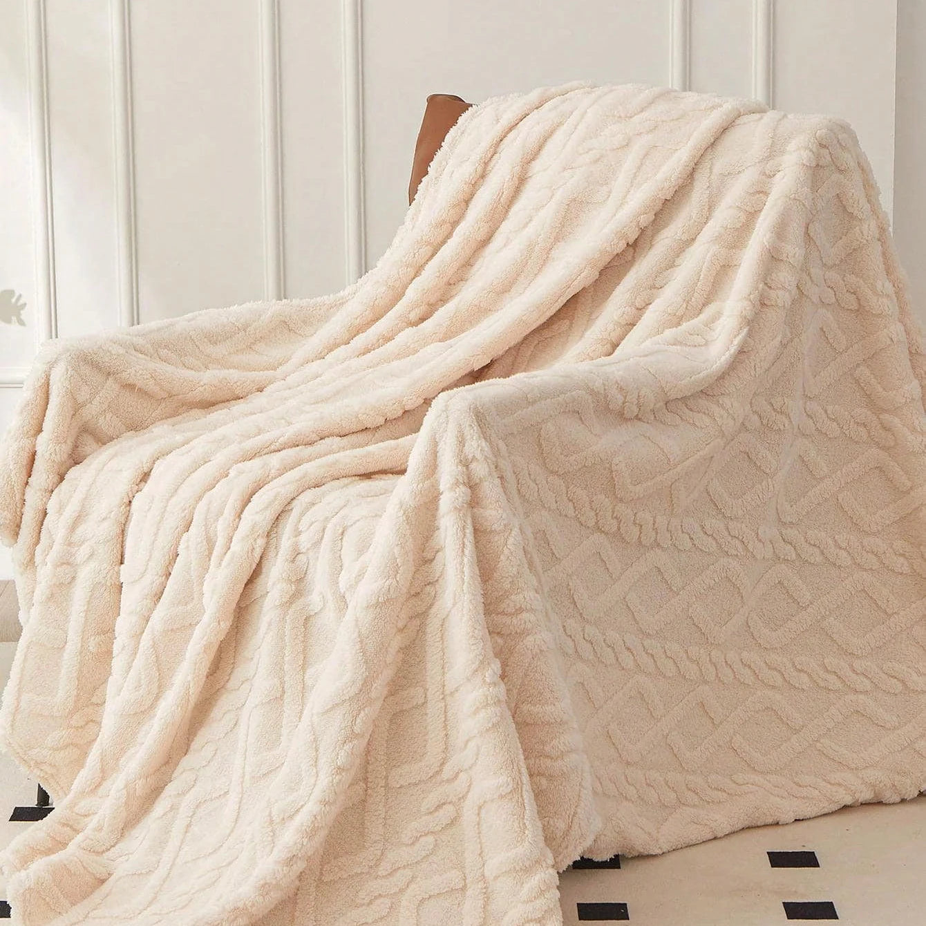 Lightweight Coral Fleece Throw Blanket