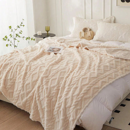 Lightweight Coral Fleece Throw Blanket