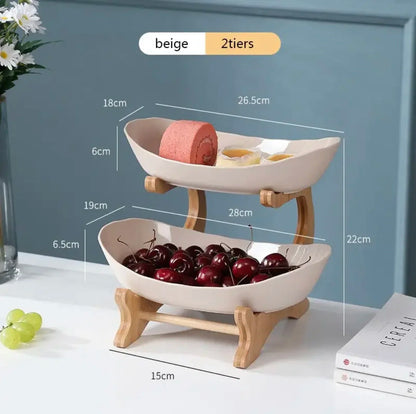 2/3-Tier Fruit Plate & Snack Stand