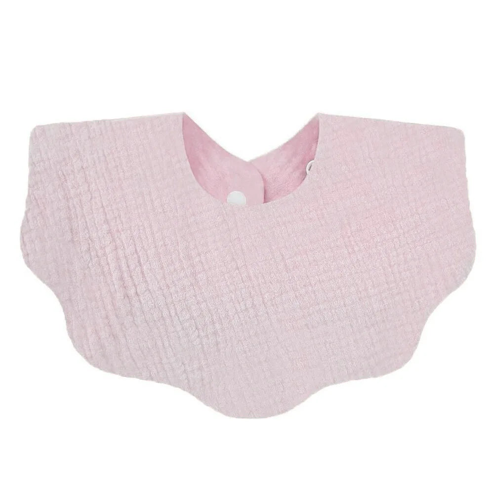 Muslin Baby Bib (6–36 Months) – For Drooling & Feeding – Ultra Soft Absorbent Cotton Bib for Babies & Toddlers with Snap Closure