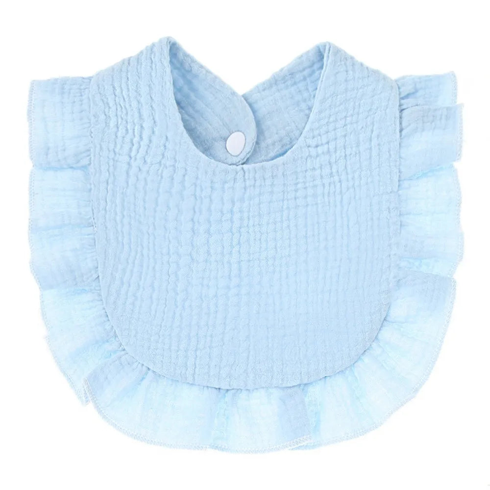 Muslin Baby Bib (6–36 Months) – For Drooling & Feeding – Ultra Soft Absorbent Cotton Bib for Babies & Toddlers with Snap Closure