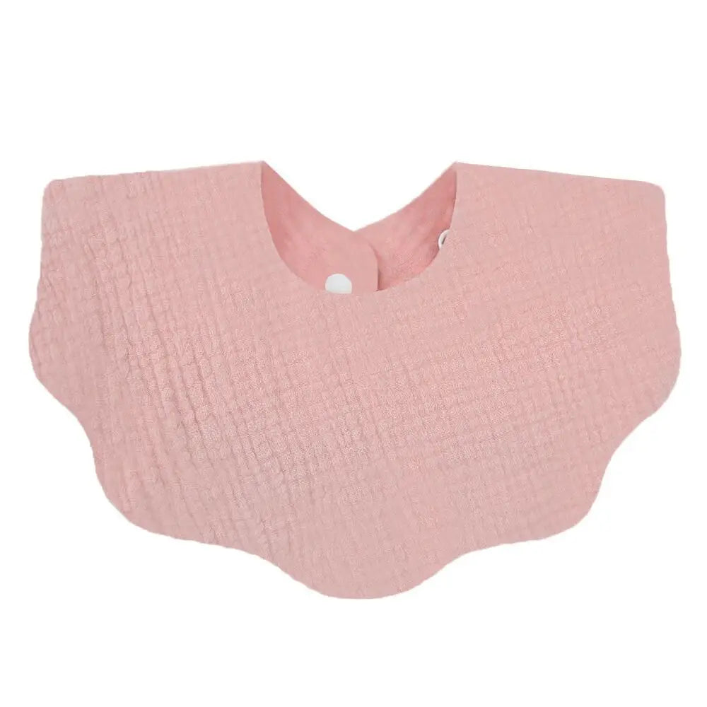Muslin Baby Bib (6–36 Months) – For Drooling & Feeding – Ultra Soft Absorbent Cotton Bib for Babies & Toddlers with Snap Closure