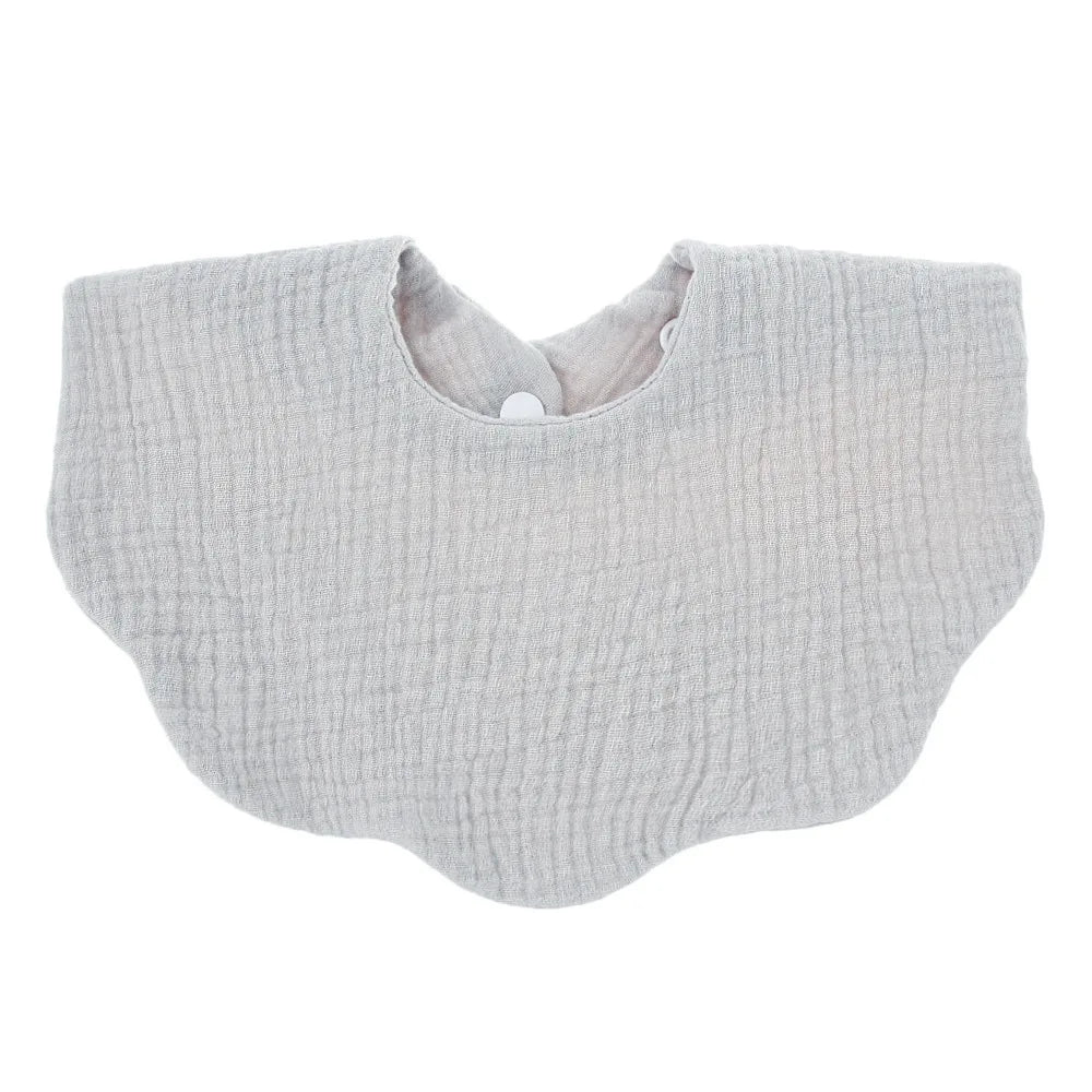 Muslin Baby Bib (6–36 Months) – For Drooling & Feeding – Ultra Soft Absorbent Cotton Bib for Babies & Toddlers with Snap Closure