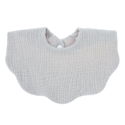 Muslin Baby Bib (6–36 Months) – For Drooling & Feeding – Ultra Soft Absorbent Cotton Bib for Babies & Toddlers with Snap Closure