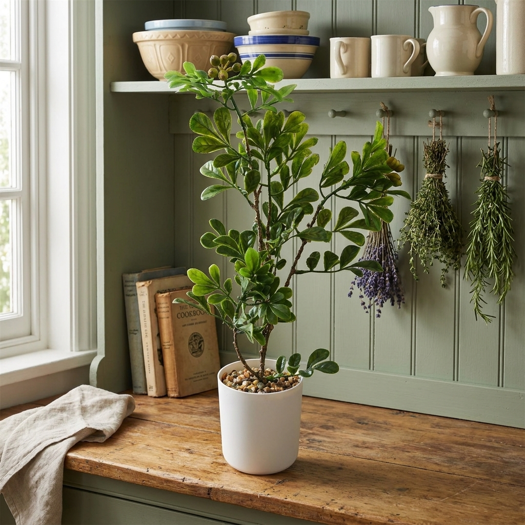 Leaf Design 45cm Artificial Aglaia Odorata Bonsai Ficus Tree styled lifestyle image
