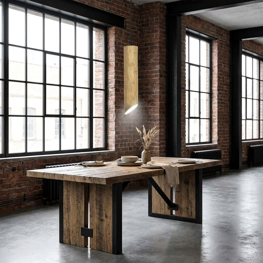 Nordic Wooden Tube Pendant Light - 470mm / Cool White / 1 Pack styled lifestyle image