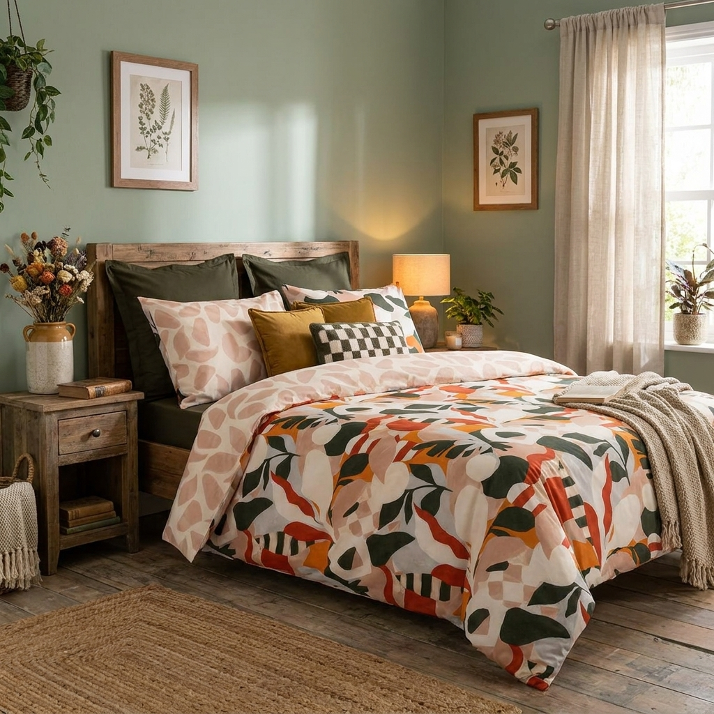 Parure de lit imprimée Multicolore Atisi styled lifestyle image