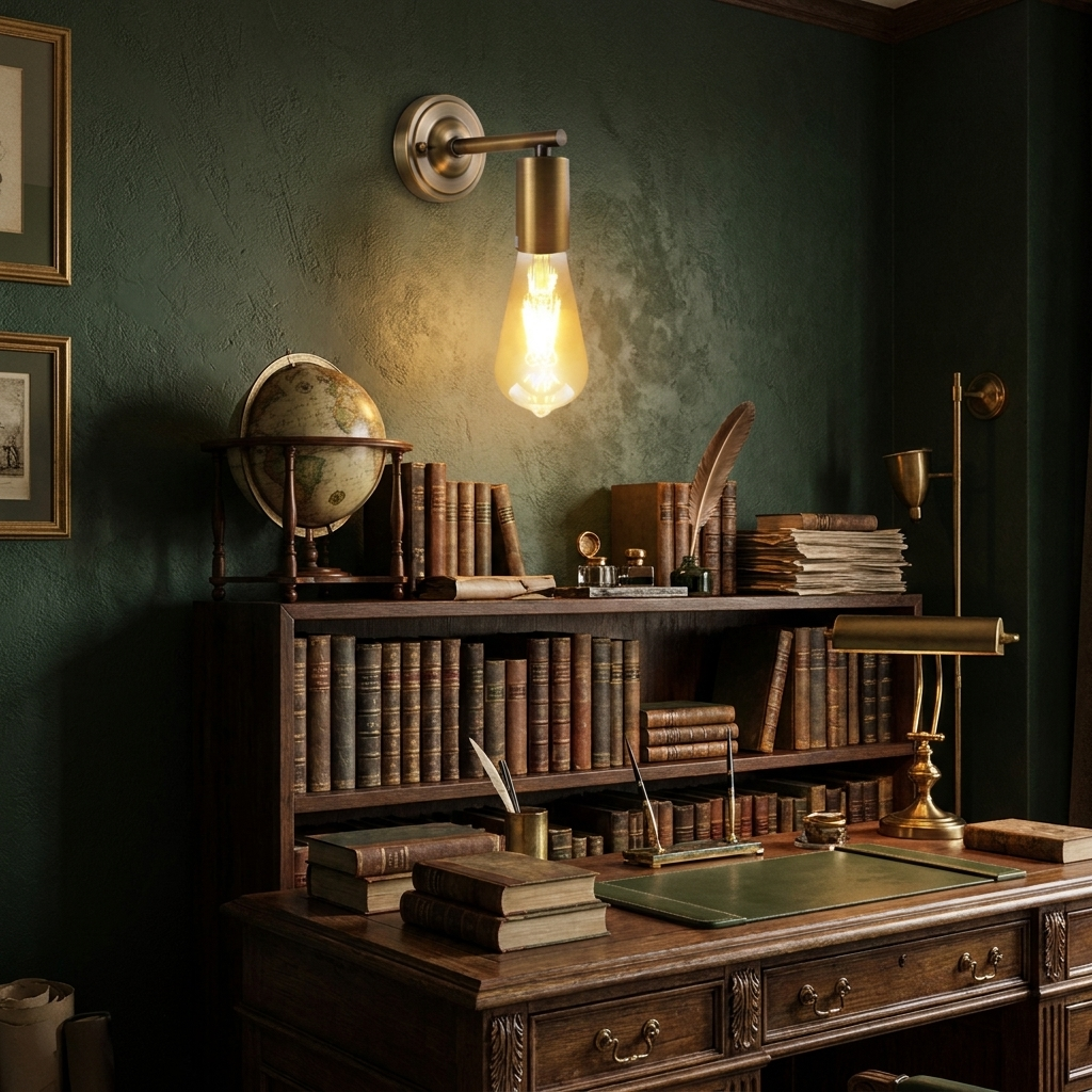 Yellow Brass Industrial Vintage Wall Sconce Light E27 styled lifestyle image