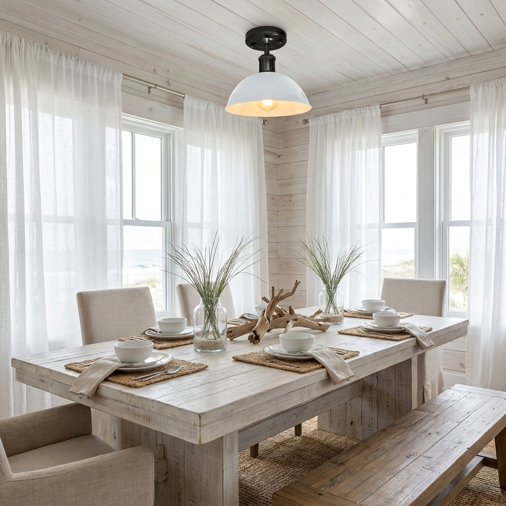 Modern Metal Dome Ceiling Light styled lifestyle image