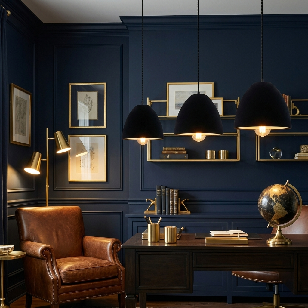 Industrial Mug Shape Lampshade Pendant Light styled lifestyle image - Orange