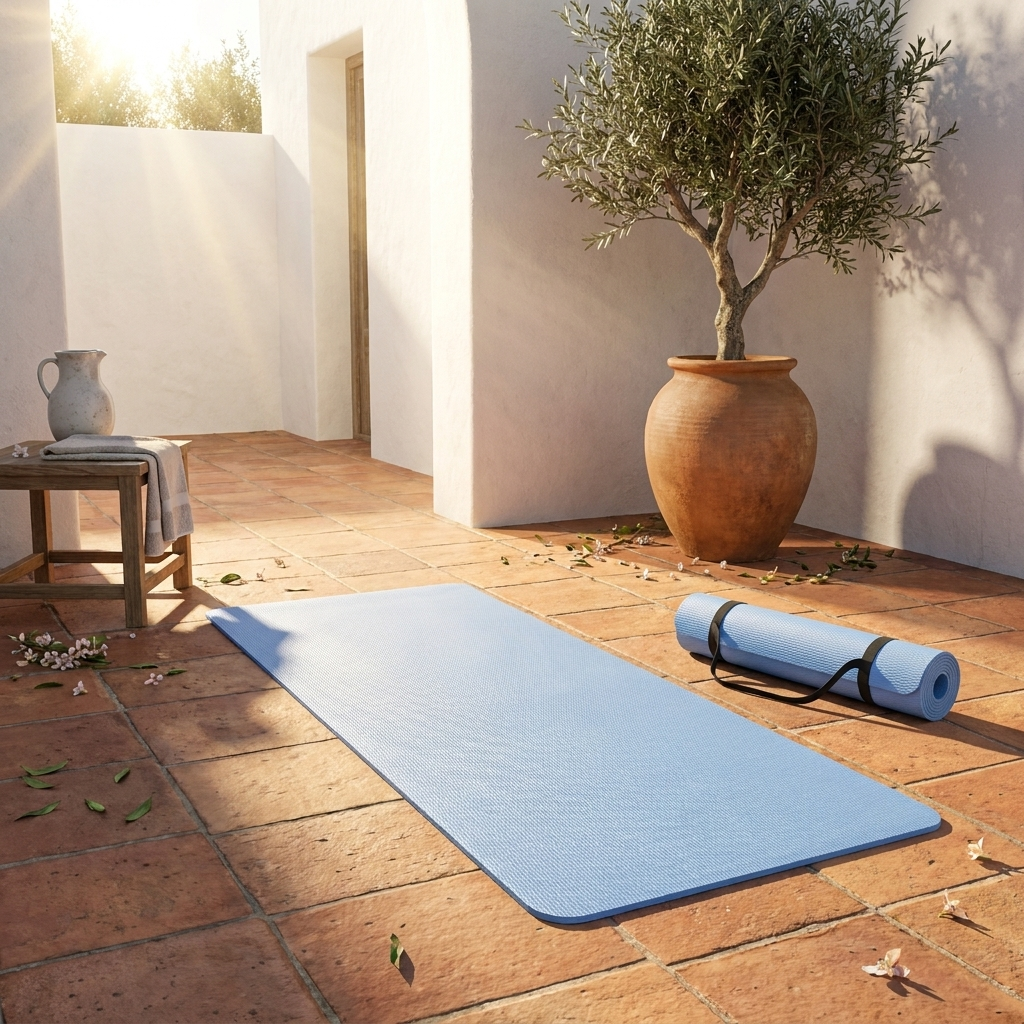 Yoga-1 Kono TPE Non-slip Classic Yoga Mat Blue styled lifestyle image