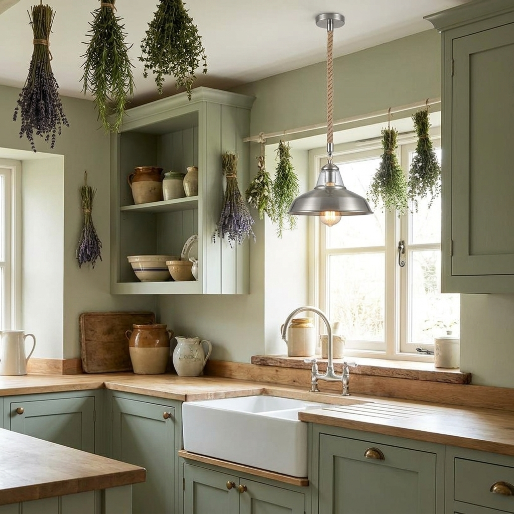 Hemp Rope Pendant Light E27 Brushed Silver styled lifestyle image