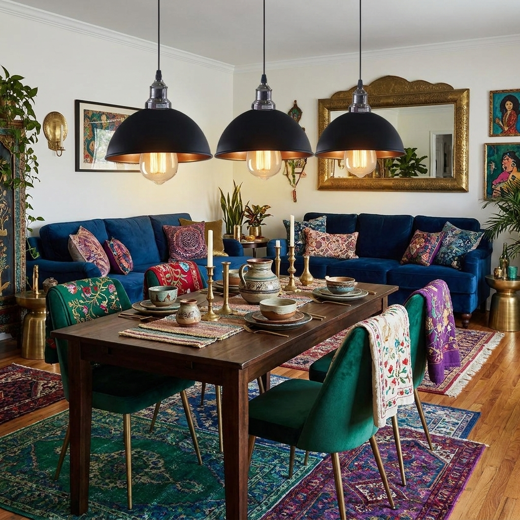Industrial Pendant Light 3-Light E27 styled lifestyle image