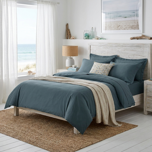 Housse de couette bleu Orage - Coton 240x220 cm styled lifestyle image