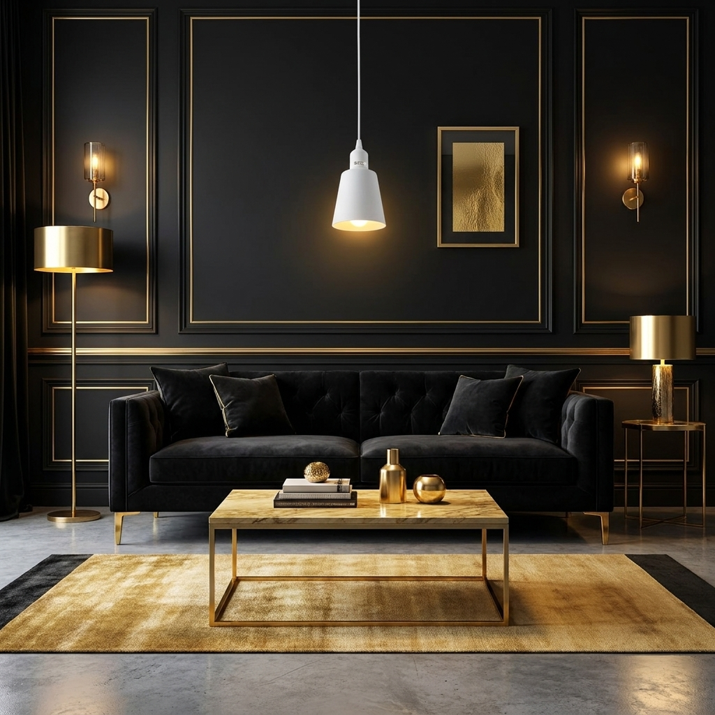 Single Small Lamp Shade Hanging Light styled lifestyle image - White