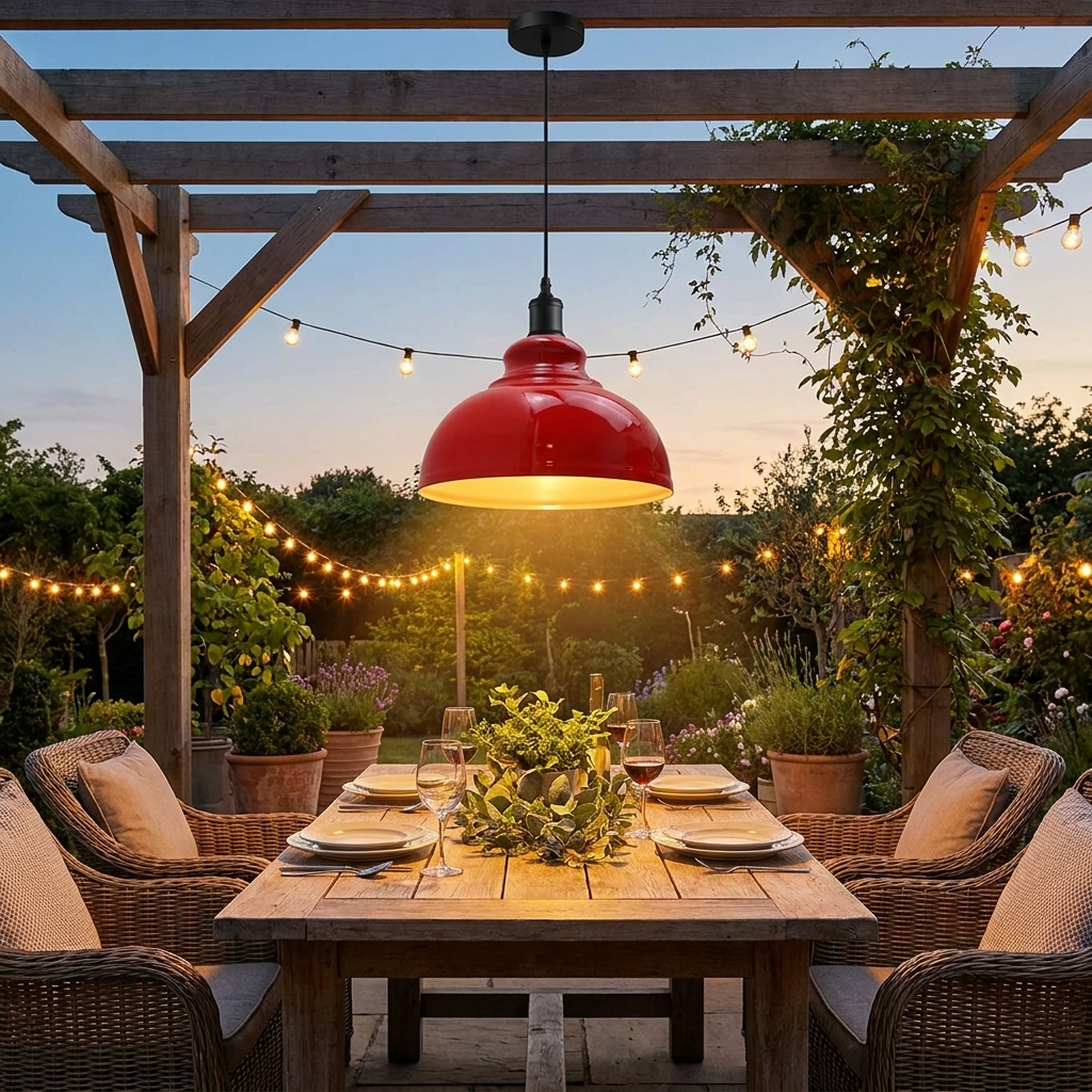 Dome Shade Adjustable Pendant Light ~5259 styled lifestyle image - Grey