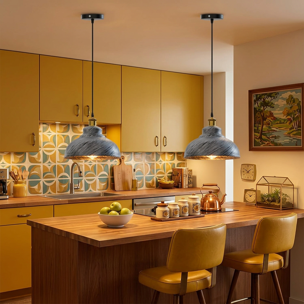 Pendant Light Fixture for Ceiling styled lifestyle image - Rose gold