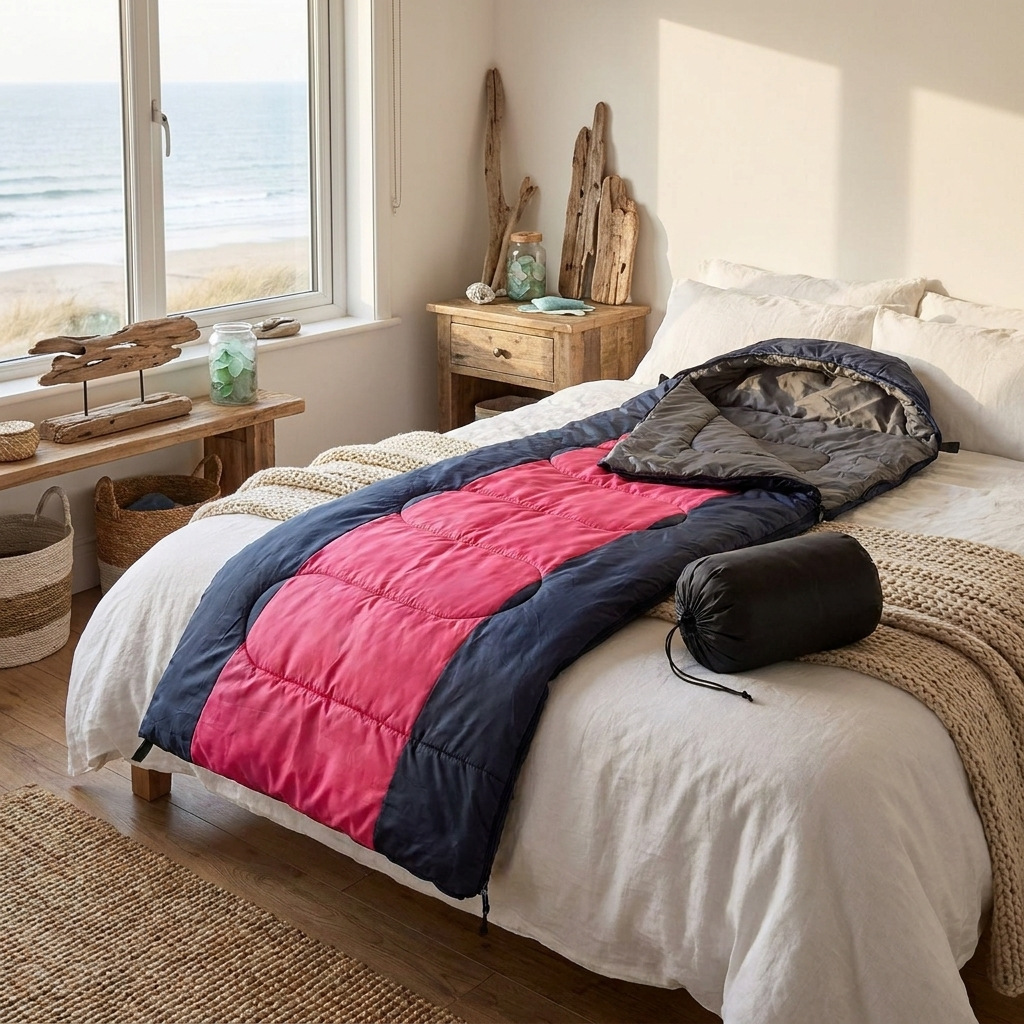 Warm Sleeping Bag with Pouch - Envelope styled lifestyle image