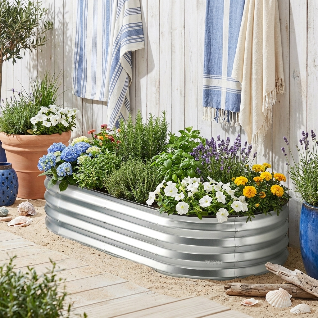 VEVOR Raised Garden Bed styled lifestyle image