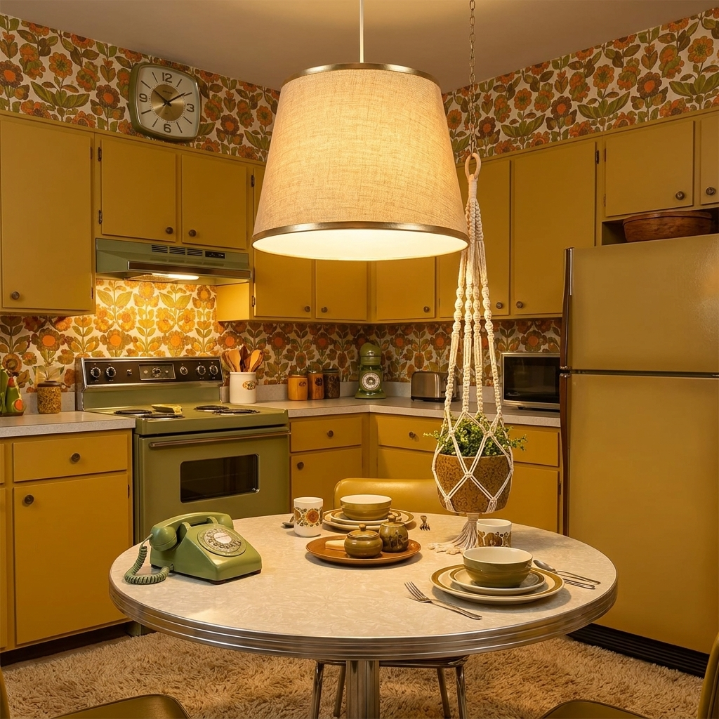 Modern Linen Coolie Shape Ceiling Lampshade styled lifestyle image - Style 2