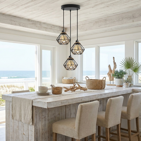 3 light Cluster Pendant Industrial Hanging Light For Cafe Bar Restaurant ~ 5131 styled lifestyle image